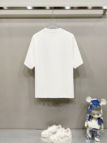 Muški pamučni T-shirt kratkih rukava s izvezenim trokutastim logom, minimalistički, visoko kvalitetan dizajn