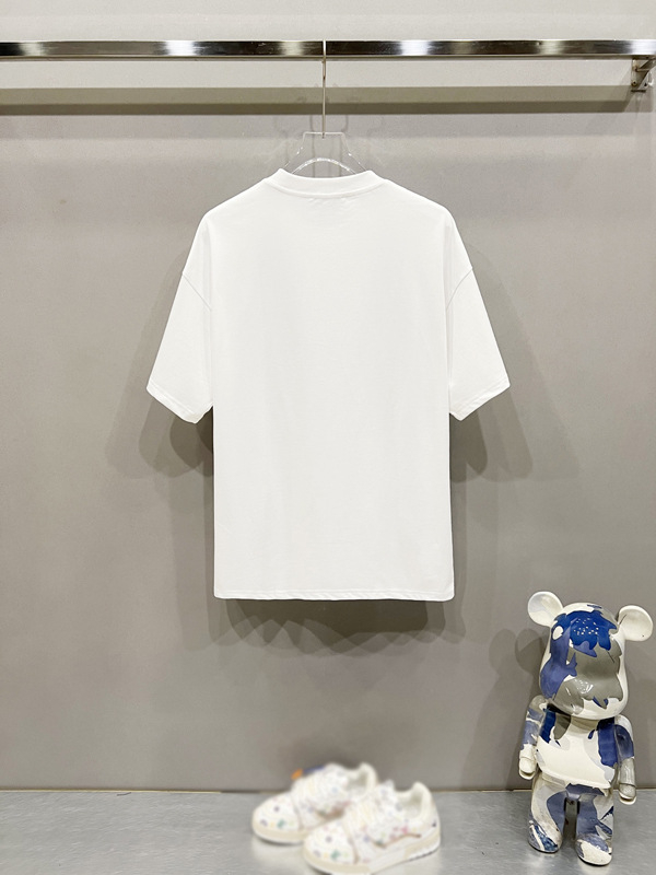 Muški pamučni T-shirt kratkih rukava s izvezenim trokutastim logom, minimalistički, visoko kvalitetan dizajn