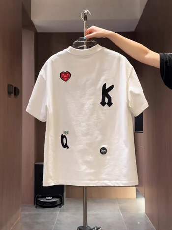 Ανδρικό κοντομάνικο T‑shirt σε αμερικάνικο στυλ, βαμβακερό, με κέντημα γραμμάτων, στρογγυλή λαιμόκοψη, καλοκαίρι.