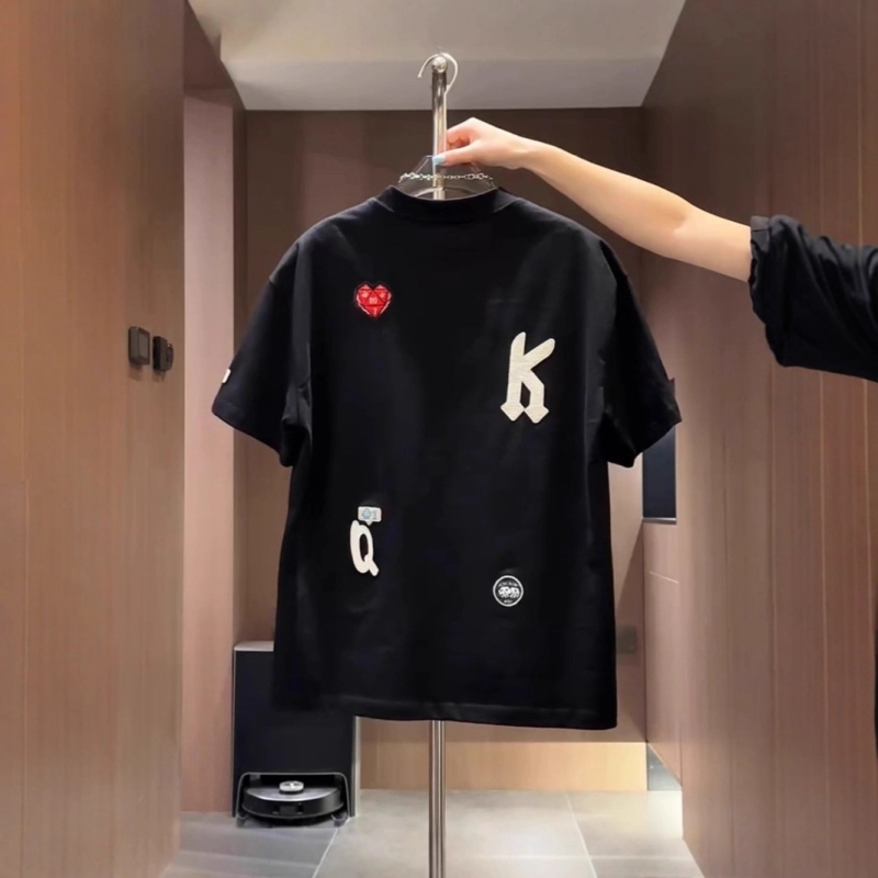Ανδρικό κοντομάνικο T‑shirt σε αμερικάνικο στυλ, βαμβακερό, με κέντημα γραμμάτων, στρογγυλή λαιμόκοψη, καλοκαίρι.