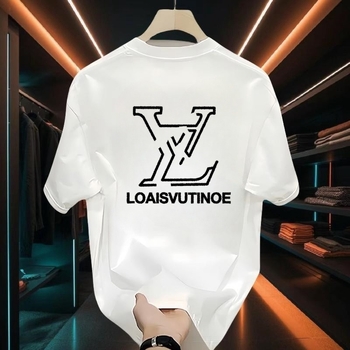 Muški pamukasti T-shirt kratkih rukava, okrugli izrez, slim fit, ljetni otisak s crtanom motivom, 2025