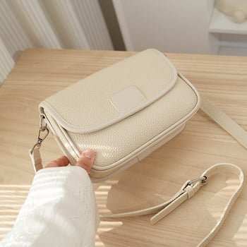 Modna ženska PU crossbody torba, jednobojna, mala kvadratna torba za ramena, proljeće 2025