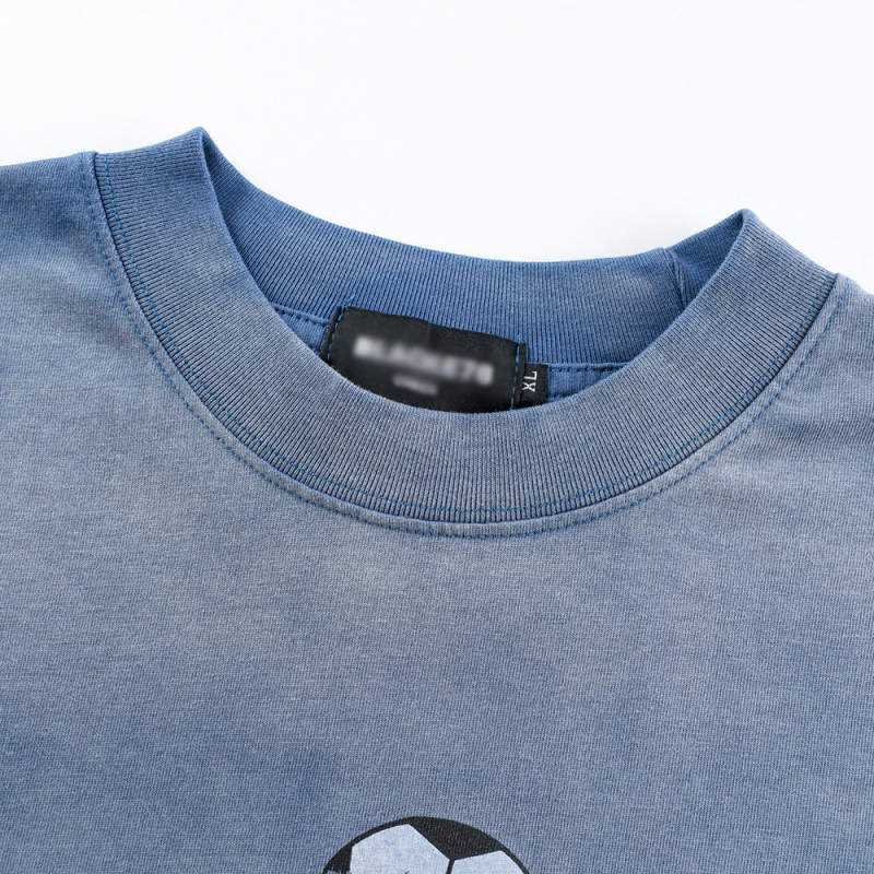 Ανδρική μακρυμάνικη μπλούζα T‑Shirt με tie-dye και σπρέι εκτύπωση, streetwear στυλ, φαρδιά γραμμή, 100% βαμβάκι, για άνοιξη και φθινόπωρο