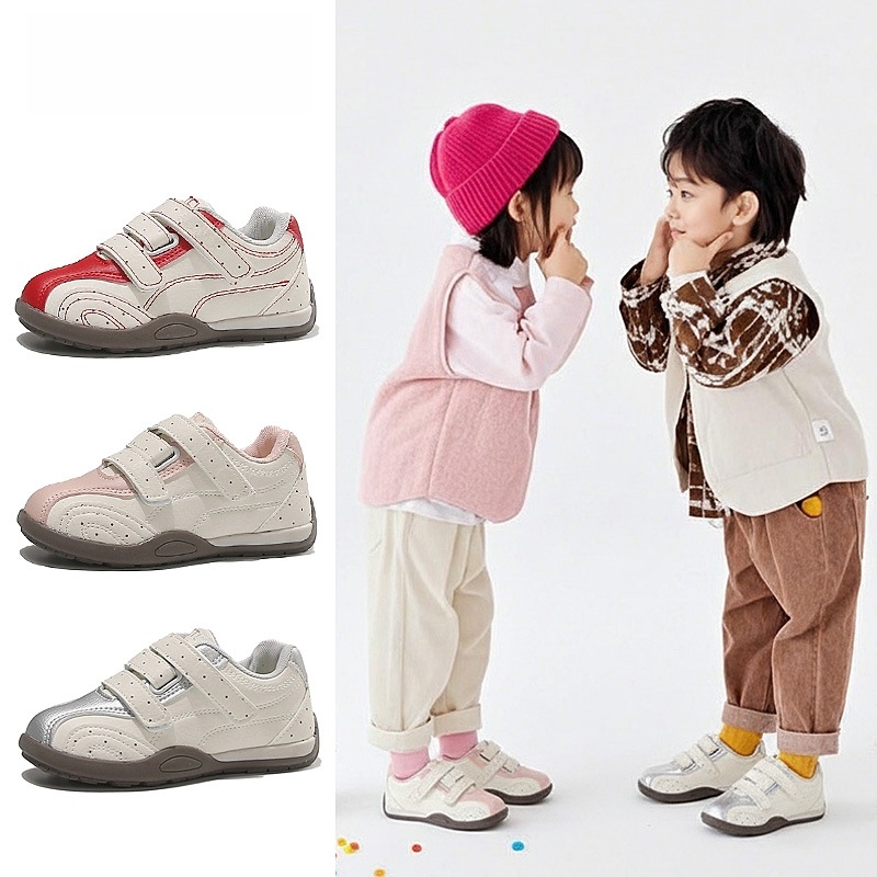Dječje tenisice u korejskom stilu s točkastim uzorkom, na Velcro kopču, prozračne, protuklizne, izdržljive, za proljeće i jesen, unisex