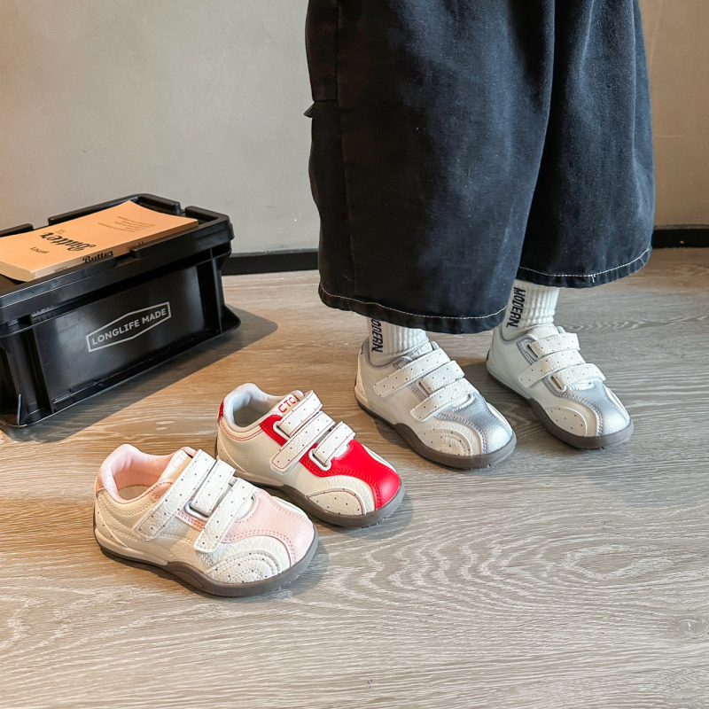 Dječje tenisice u korejskom stilu s točkastim uzorkom, na Velcro kopču, prozračne, protuklizne, izdržljive, za proljeće i jesen, unisex