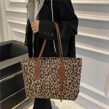 2025 Ženska torba velikog kapaciteta, leopard uzorak, tote torba s ručkom i naramenicom