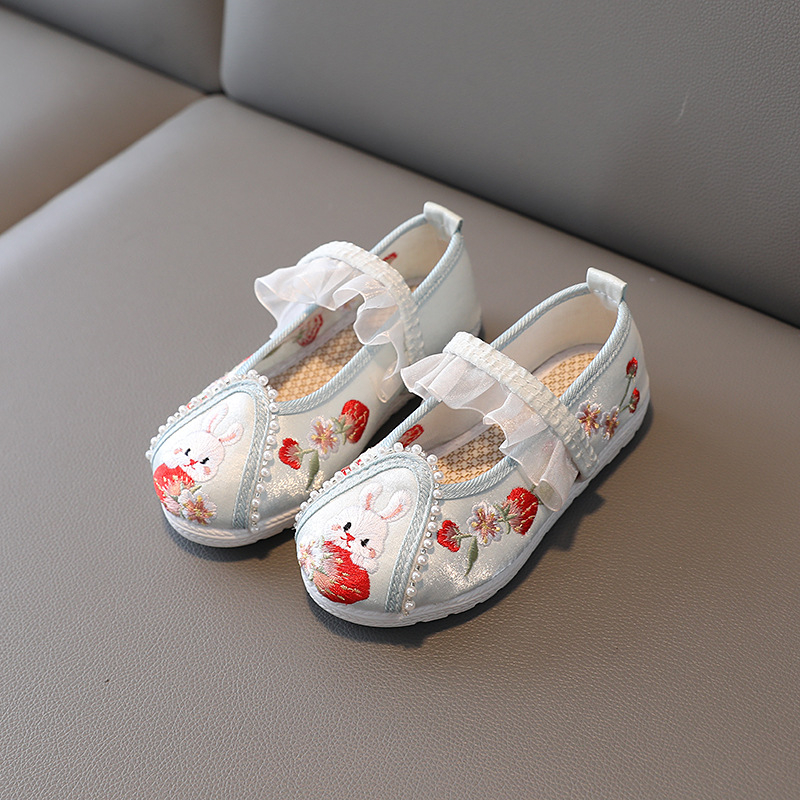 Strawberry Rabbit dječje Hanfu cipele, kineski stil s vezom i perlama