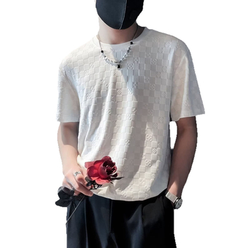 Ανδρικό κοντομάνικο T‑shirt από ice silk, ελαφρύ για καλοκαίρι, δροσιστικό και γρήγορο στέγνωμα, βρετανικού business casual στυλ