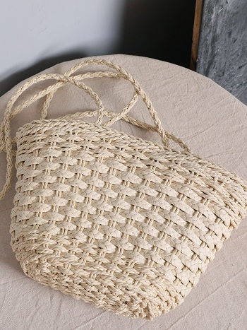 Nova slamena pletena torba za plažu, preko ramena i crossbody, velika kapaciteta, moderan stil