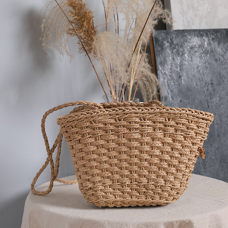 Nova slamena pletena torba za plažu, preko ramena i crossbody, velika kapaciteta, moderan stil