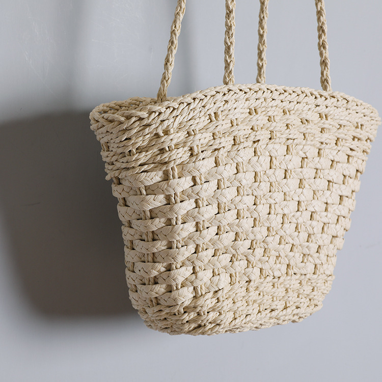 Nova slamena pletena torba za plažu, preko ramena i crossbody, velika kapaciteta, moderan stil