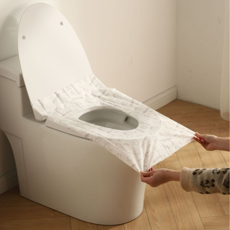 Set jednokratnih navlaka za WC sjedalo, netkani materijal, vodootporan, za putovanja i hotele