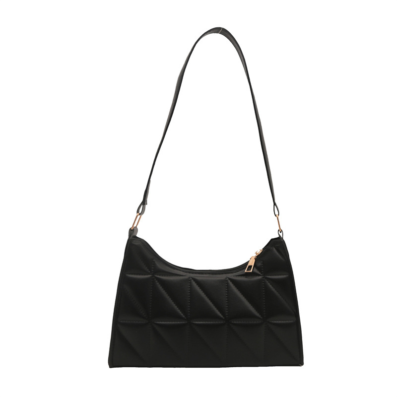 Nova modna torbica za rame, jednobojna, luksuzna ženska crossbody torbica, mala torbica s kariranim uzorkom