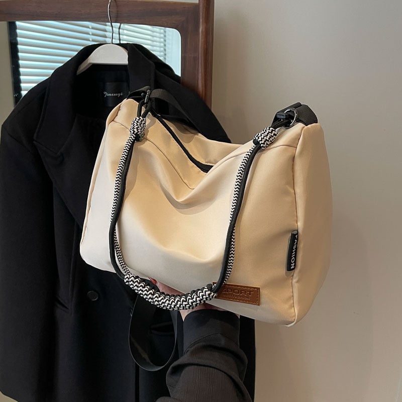 Najlonska ženska torba, velika kapaciteta, oblik jastuka, torba preko ramena ili crossbody, s teksturiranim završnim slojem
