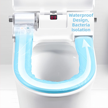 Univerzalni pametni automatski poklopac za WC s rotirajućom podlogom i plastičnom sanitarnom trakom
