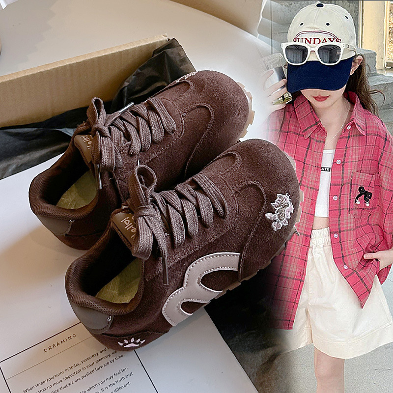 Dječje modne tenisice za proleće–ljeto 2026, jednofarbne casual tenisice s Velcro kopčom, unisex