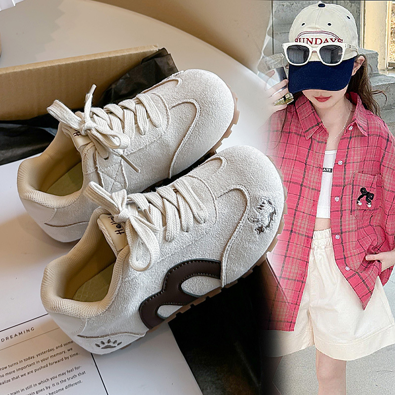 Dječje modne tenisice za proleće–ljeto 2026, jednofarbne casual tenisice s Velcro kopčom, unisex