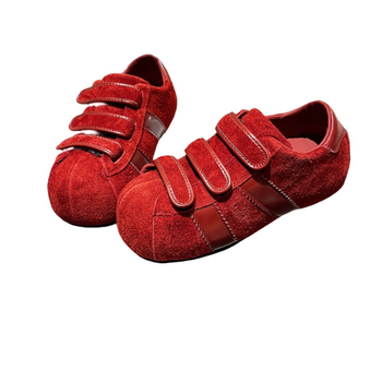 Unisex dječje tenisice od nubuka s Velcro remenom, casual ravne tenisice za jesen 2025
