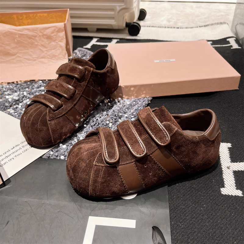 Unisex dječje tenisice od nubuka s Velcro remenom, casual ravne tenisice za jesen 2025