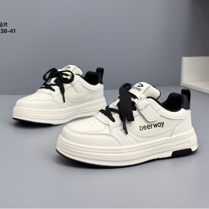 Delhui dječje kožne tenisice s Velcro zatvaračem, gumena potplata, unisex, uzrast 7–16 godina, lagane i izdržljive, vodootporne