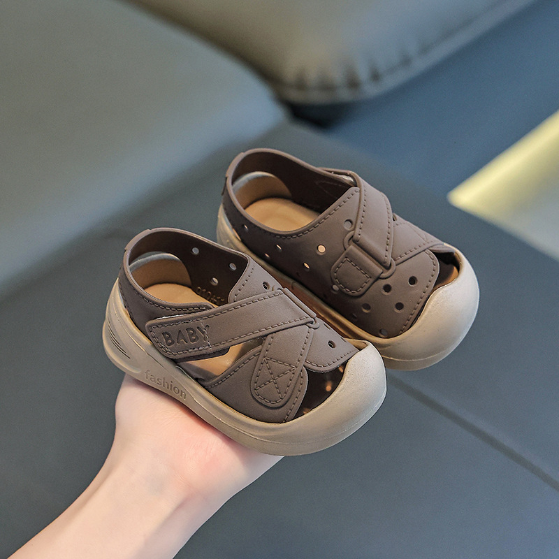 Dječje sandale za bebe i malu djecu s zaštitnim vrhom, protuklizni mekani potplat, Velcro zatvarač, plažne sandale
