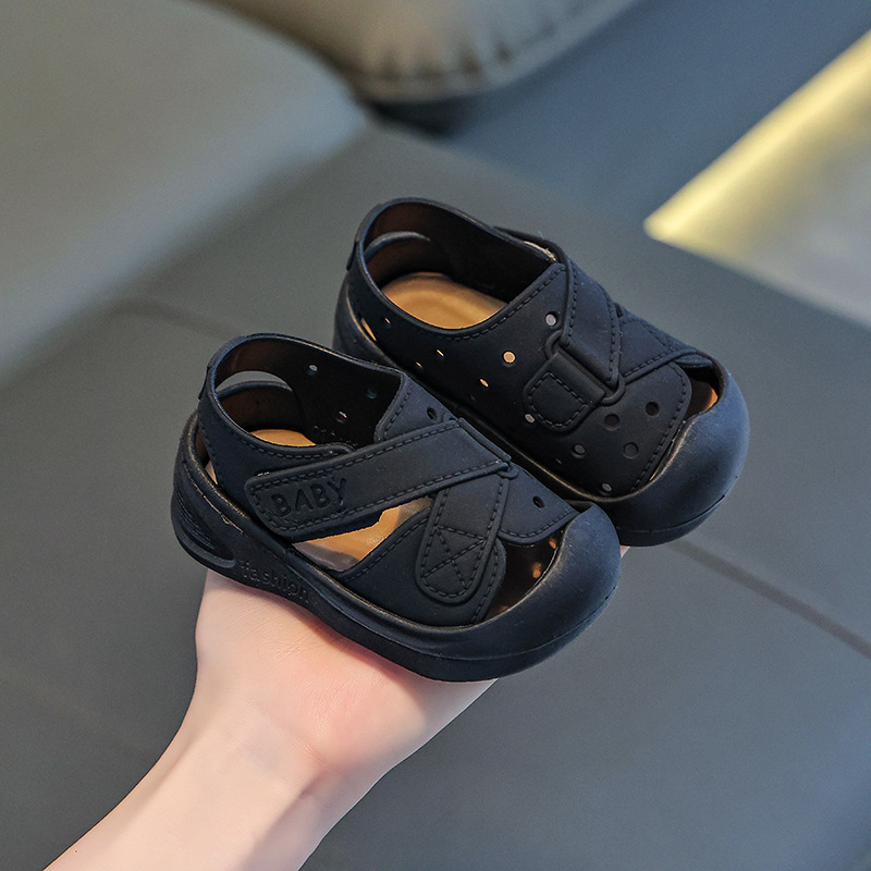 Dječje sandale za bebe i malu djecu s zaštitnim vrhom, protuklizni mekani potplat, Velcro zatvarač, plažne sandale