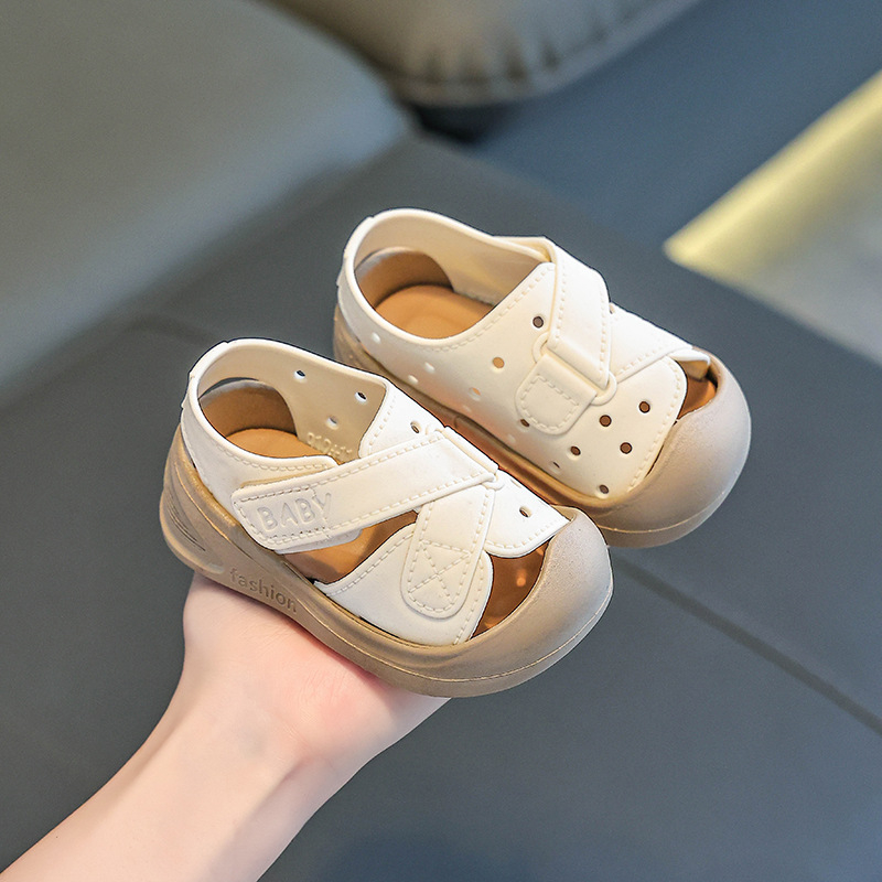 Dječje sandale za bebe i malu djecu s zaštitnim vrhom, protuklizni mekani potplat, Velcro zatvarač, plažne sandale
