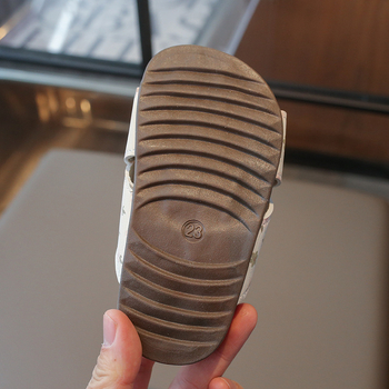 Dječje Birkenstock-stil sandale — sandale za princeze za ljeto 2026, PU s floralnim uzorkom, otvoreni vrh prsta, Velcro zatvaranje