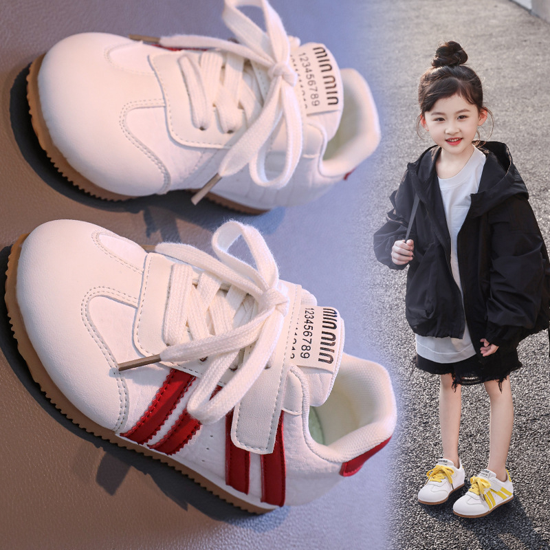 Dječje tenisice u stilu Converse, bijele lagane niske tenisice s Velcro kopčom, unisex, proljetni model 2026