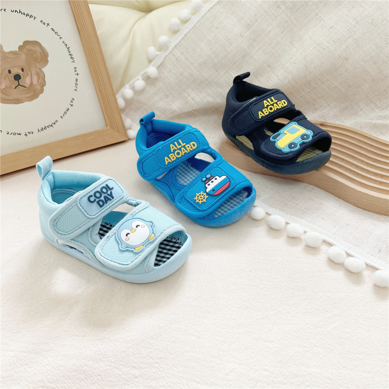 Dječje sandale za učenje hodanja s mekanom potplatom, dvostrane Velcro trake, ljetne unisex cipele