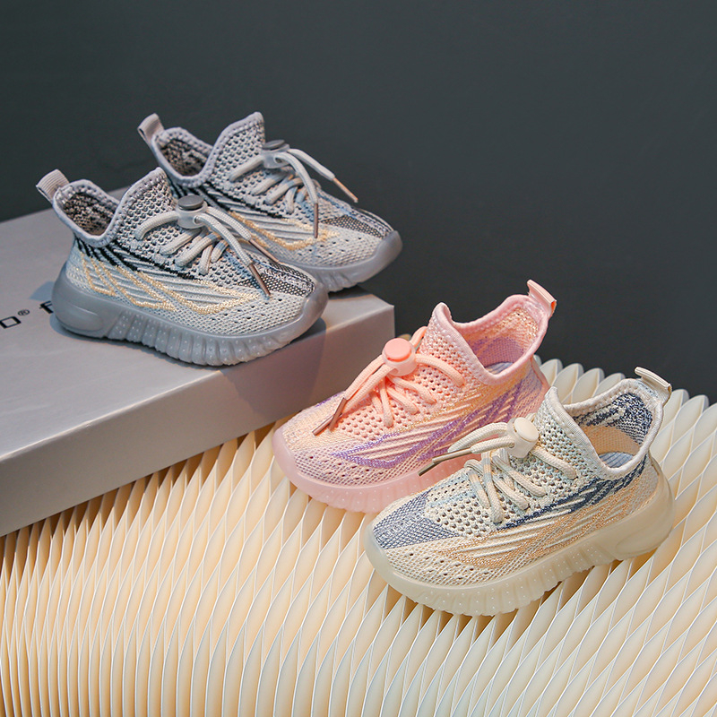 Unisex dječje sportske tenisice za proljeće i jesen, prozračne Fly-Knit mreža, lagane tenisice za trčanje s gumom na potplati