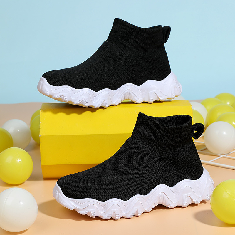 Παιδικά αθλητικά παπούτσια με ψηλό ύψος, slip-on, διαπνέον επάνω μέρος από διχτυωτό ύφασμα, πλατφόρμα, casual καλοκαιρινά παπούτσια