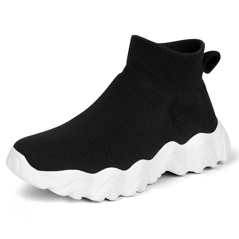 Παιδικά αθλητικά παπούτσια με ψηλό ύψος, slip-on, διαπνέον επάνω μέρος από διχτυωτό ύφασμα, πλατφόρμα, casual καλοκαιρινά παπούτσια
