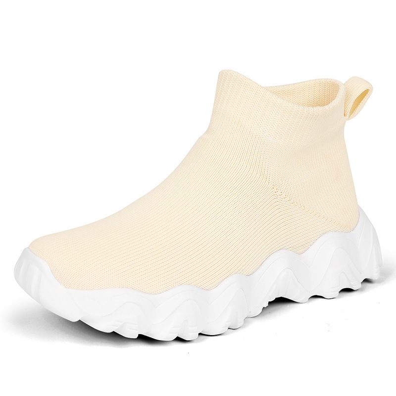 Παιδικά αθλητικά παπούτσια με ψηλό ύψος, slip-on, διαπνέον επάνω μέρος από διχτυωτό ύφασμα, πλατφόρμα, casual καλοκαιρινά παπούτσια