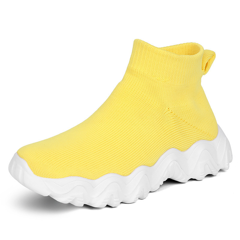 Παιδικά αθλητικά παπούτσια με ψηλό ύψος, slip-on, διαπνέον επάνω μέρος από διχτυωτό ύφασμα, πλατφόρμα, casual καλοκαιρινά παπούτσια