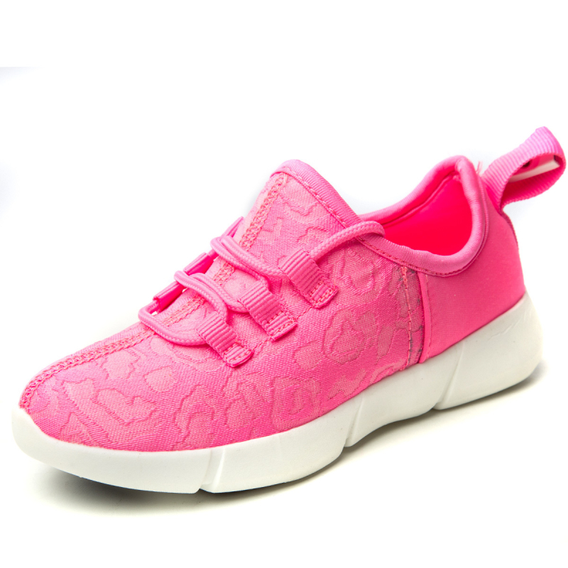 LED svjetleće dječje tenisice, unisex, proljetno-ljetna moda, Velcro kopčanje, gornji dio od mreže i kože
