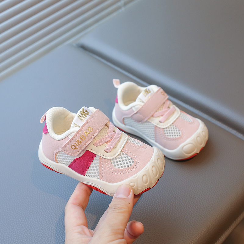 Dječje cipele za hodanje s mekim potplatom, unisex, proljeće-ljeto, prozračni mrežasti gornji dio.