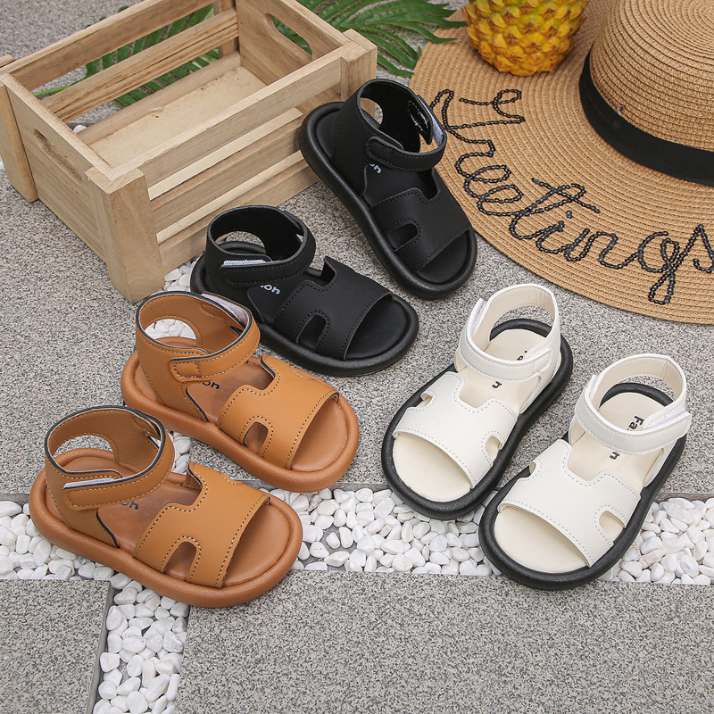 Dječje sandale s Velcro zatvaračem, ljeto 2025 za djevojčice, modne plažne sandale s mekom potplatom