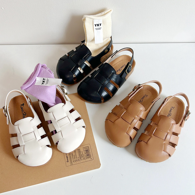 Dječje retro sandale 2024, unisex, zatvaranje Velcro, pletene trake, rimski stil