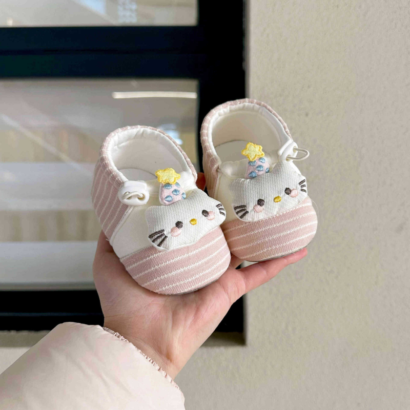 Proljetne cipele za bebe za prve korake, 0–12 mjeseci, crtani motiv, mekana potplata, protuklizne