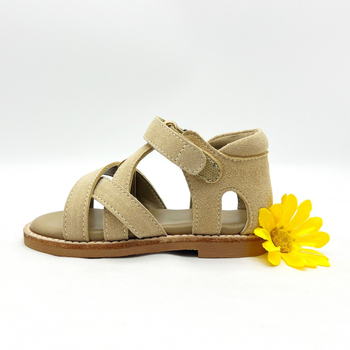 Dječje ljetne gladiatorske sandale s izrezima, otvoreni vrh, Velcro zatvaranje, unisex
