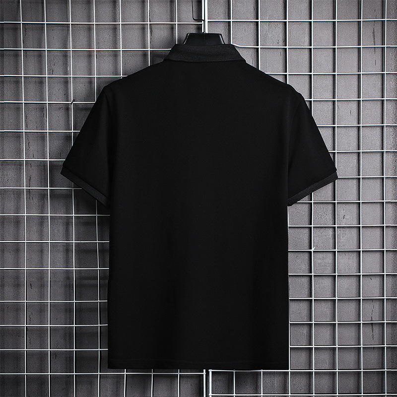 Férfi pamutpóló, könnyű nyári, rövid ujjú, galléros, 8XL méret