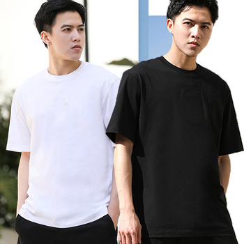 Ανδρικό λευκό κοντομάνικο T‑shirt από 100% βαμβάκι, στρογγυλός λαιμός, χαλαρή εφαρμογή, καλοκαίρι