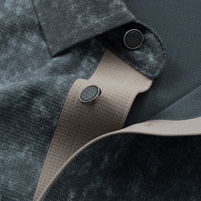 Muški polo od ice silk materijala, široki kroj, plus veličina, kratkih rukava, ljeto 2025, cvjetni uzorak
