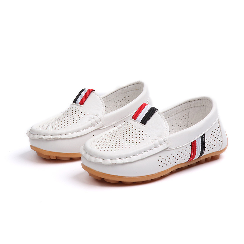 Gyerekeknek készült bőrcipő, puha talpú slip-on, tavasz–ősz 2025