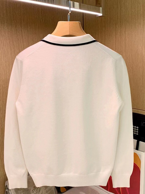 Férfi kötött polo gallérral – minimalist casual őszi hosszú ujjú felső