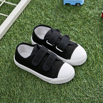 Dječje platnene tenisice, bijele, unisex, s Velcro kopčom, unutarnje cipele za vrtić, veličine 26–35