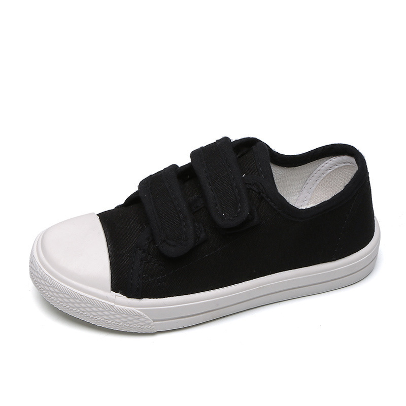 Dječje platnene tenisice, bijele, unisex, s Velcro kopčom, unutarnje cipele za vrtić, veličine 26–35