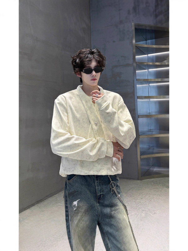 Harajuku-stílusú oversized kardigán tiniknek, kockás patchwork, tavasz–ősz