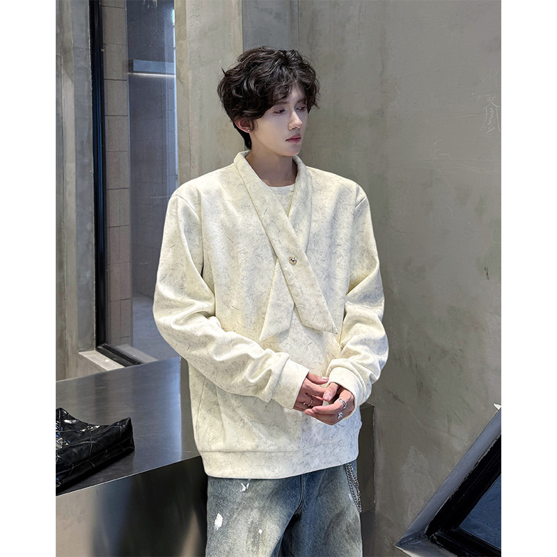 Harajuku-stílusú oversized kardigán tiniknek, kockás patchwork, tavasz–ősz